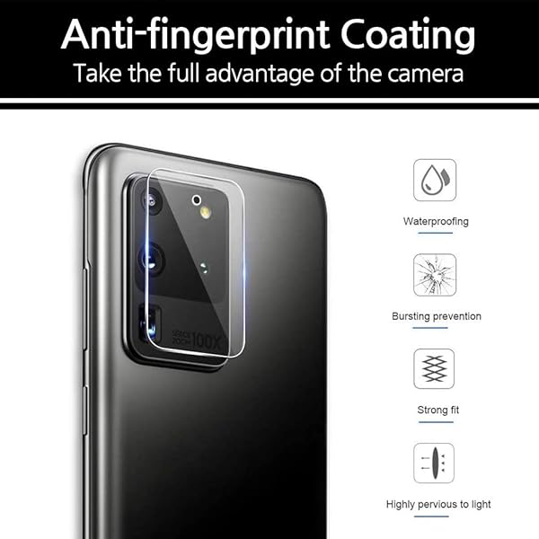 DOME GLASS Whitestone DOME Camera EZ Type Tempered Glass Lens Protector for Galaxy S20 Ultra Easy Installation 2Pack - View 8 of 9