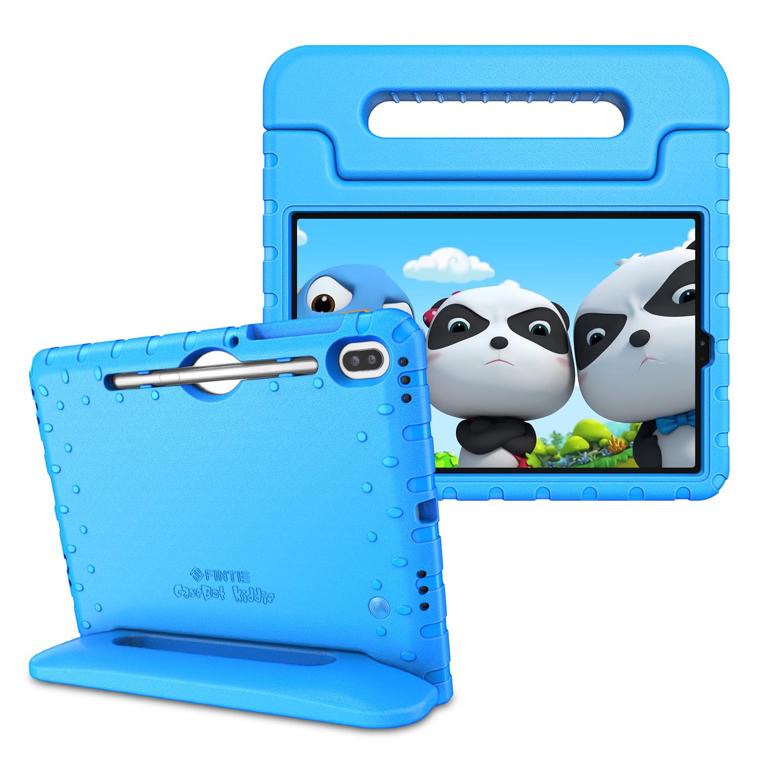 Fintie Shockproof Case for Samsung Galaxy Tab S6 10.5 2019 Lightweight Convertible Handle Stand Kids Friendly Cover with S Pen Holder Blue
