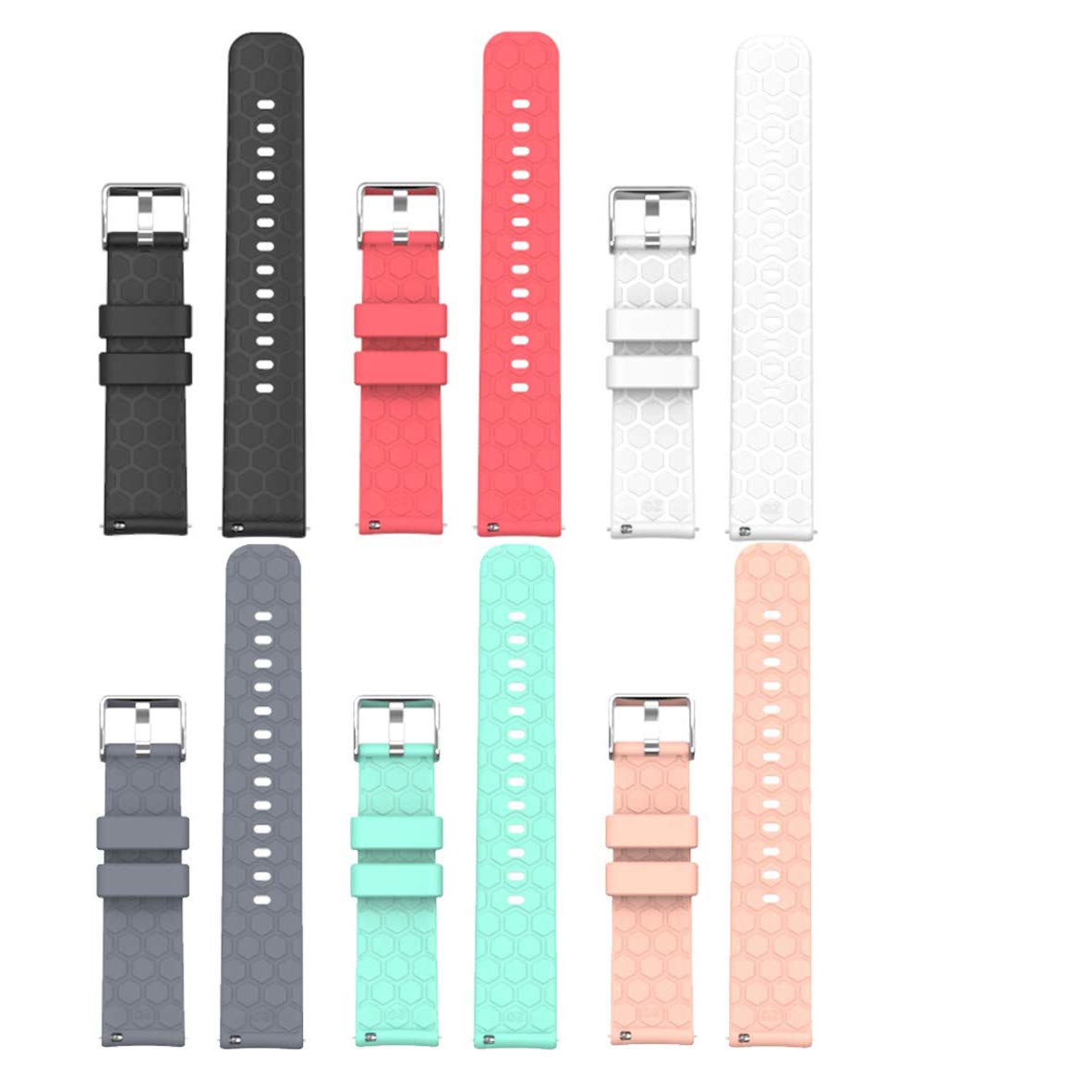 E ECSEM Replacement Colourful Strap Bracelet 6Pack 22MM Bands for Umidigi Uwatch Urun S Uwatch 5 Uwatch 2 Uwatch 2S Soft Durable Accessories - View 7 of 7