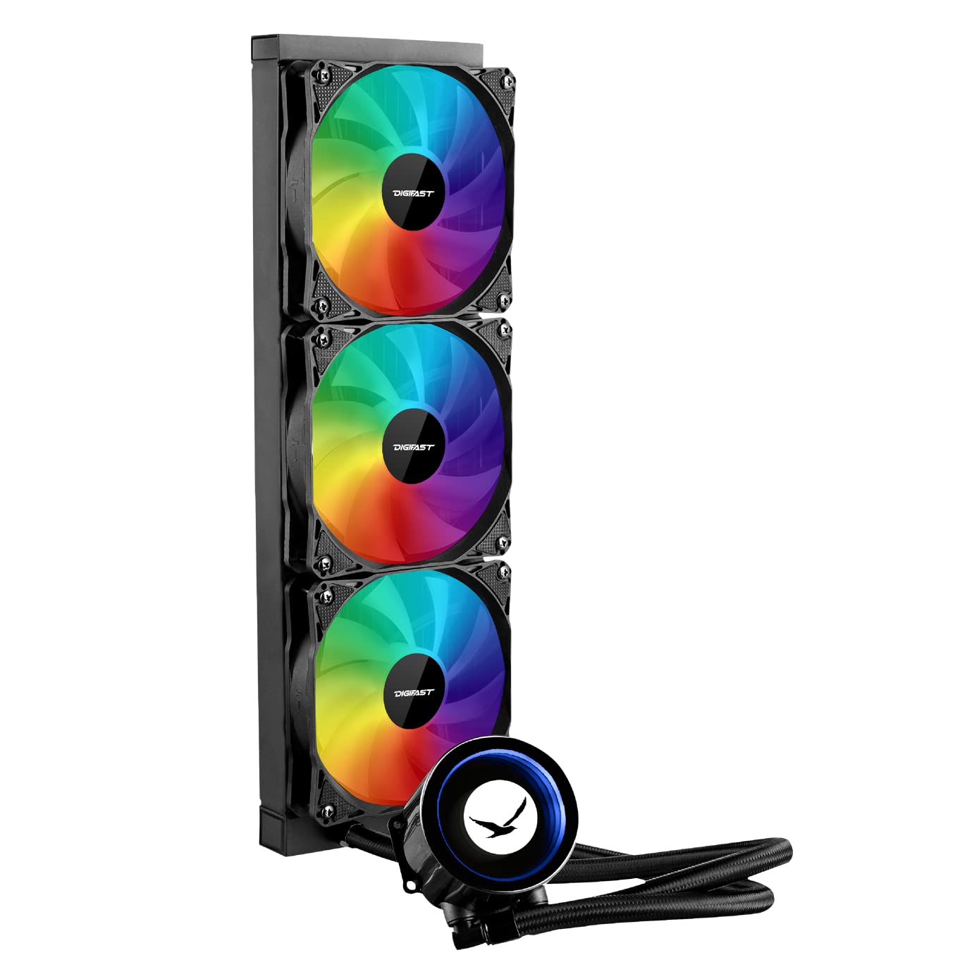 Digifast Digifast AIO Notos N36 Liquid CPU Cooler 360mm Radiator ARGB Heatsink Pump Fans Sync Lighting AMD Intel Compatible