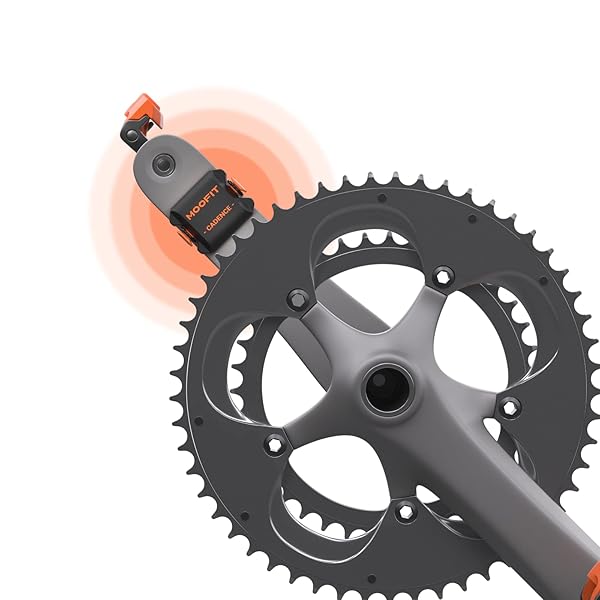 moofit Moofit Cadence Speed Sensor Bluetooth ANT Wireless RPM Cycling Spin Bike Sensor for Wahoo Coosporide Rouvy Peloton IP67 Waterproof Orange - View 7 of 10