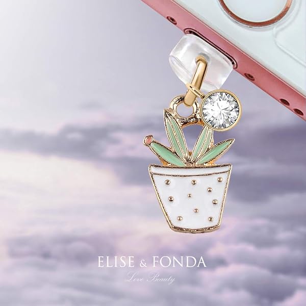 ELISE & FONDA ELISE & FONDA CP207 USB Charging Port Dust Plug - Cute Cactus Pendant Phone Charm for iPhone & iPad - View 4 of 8