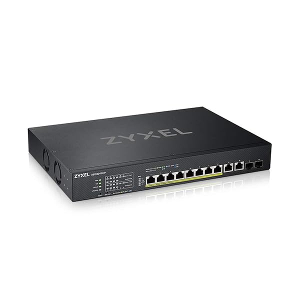 ZYXEL ZYXEL XS1930-12HP: 12-Port Managed PoE Switch with 10G Ethernet & Nebula Cloud - Rackmount, 375W Power