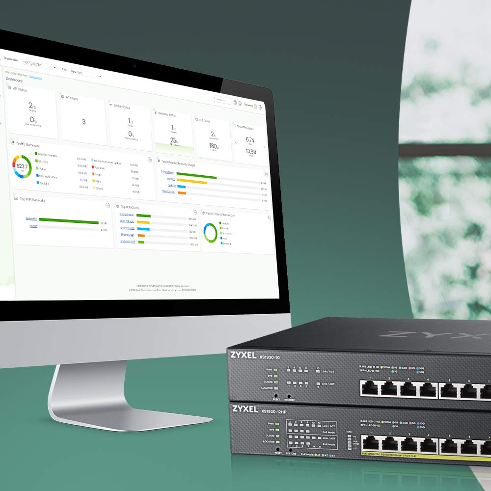 ZYXEL Zyxel 8-Port Multi-Gigabit Ethernet Smart L2 Managed Switch with 2X 10G Ethernet and Nebula Cloud Rackmount Limited Lifetime - View 5 of 5