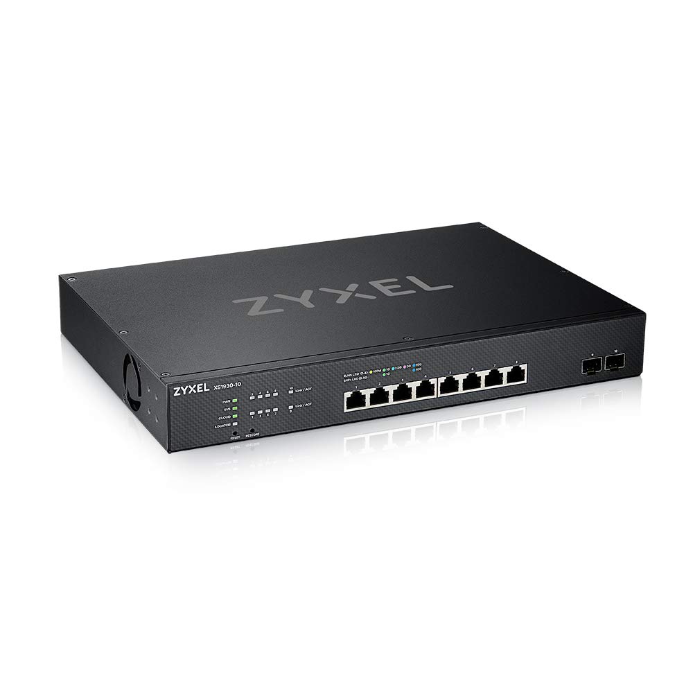 ZYXEL Zyxel 8-Port Multi-Gigabit Ethernet Smart L2 Managed Switch with 2X 10G Ethernet and Nebula Cloud Rackmount Limited Lifetime