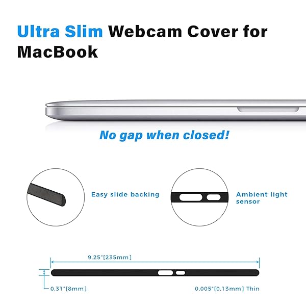 Eyebloc Eyebloc Webcam Cover for MacBook & Pro - Magnetic Slider, Safe Closure, Ambient Light Sensor Compatible - View 4 of 7
