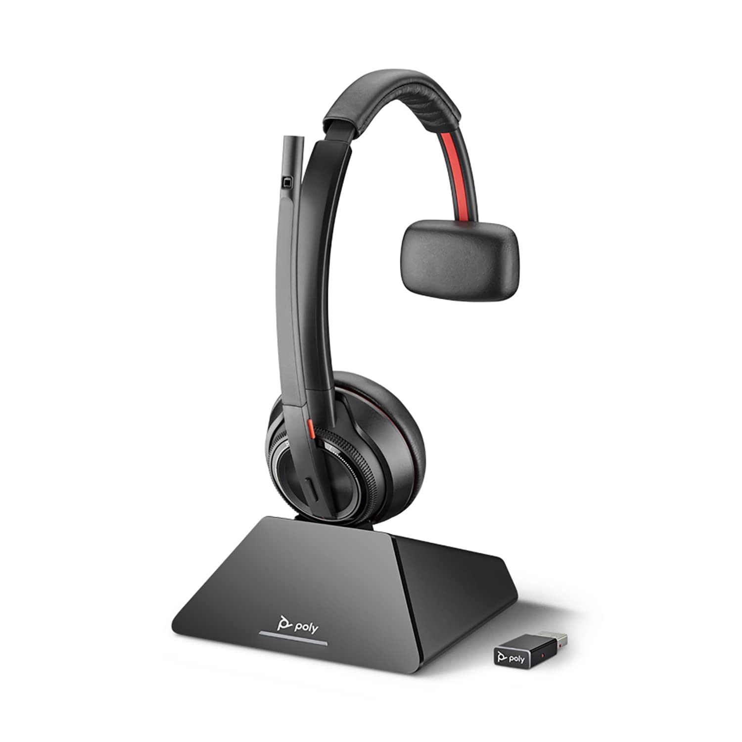 Plantronics Savi 8210 Office Wireless DECT Mono Headset with Noise Canceling Mic for Deskphone PC Mac Teams Zoom and more