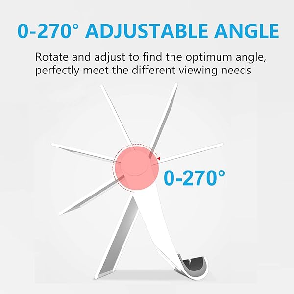 Pokanic Pokanic Multi-Angle Cell Phone Stand Holder Portable Adjustable Charger Station for Smartphones Tablets Desktop Office Travel White - View 4 of 10