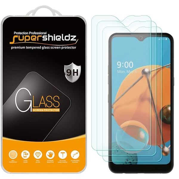 Supershieldz Supershieldz 3 Pack Tempered Glass Screen Protector for LG K51 Anti Scratch Bubble Free