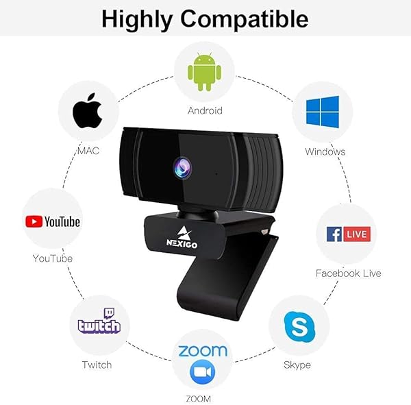 NexiGo Buy NexiGo N930AF Webcam: 1080p HD USB Camera with Microphone for Zoom, Skype, Teams & More - View 6 of 9