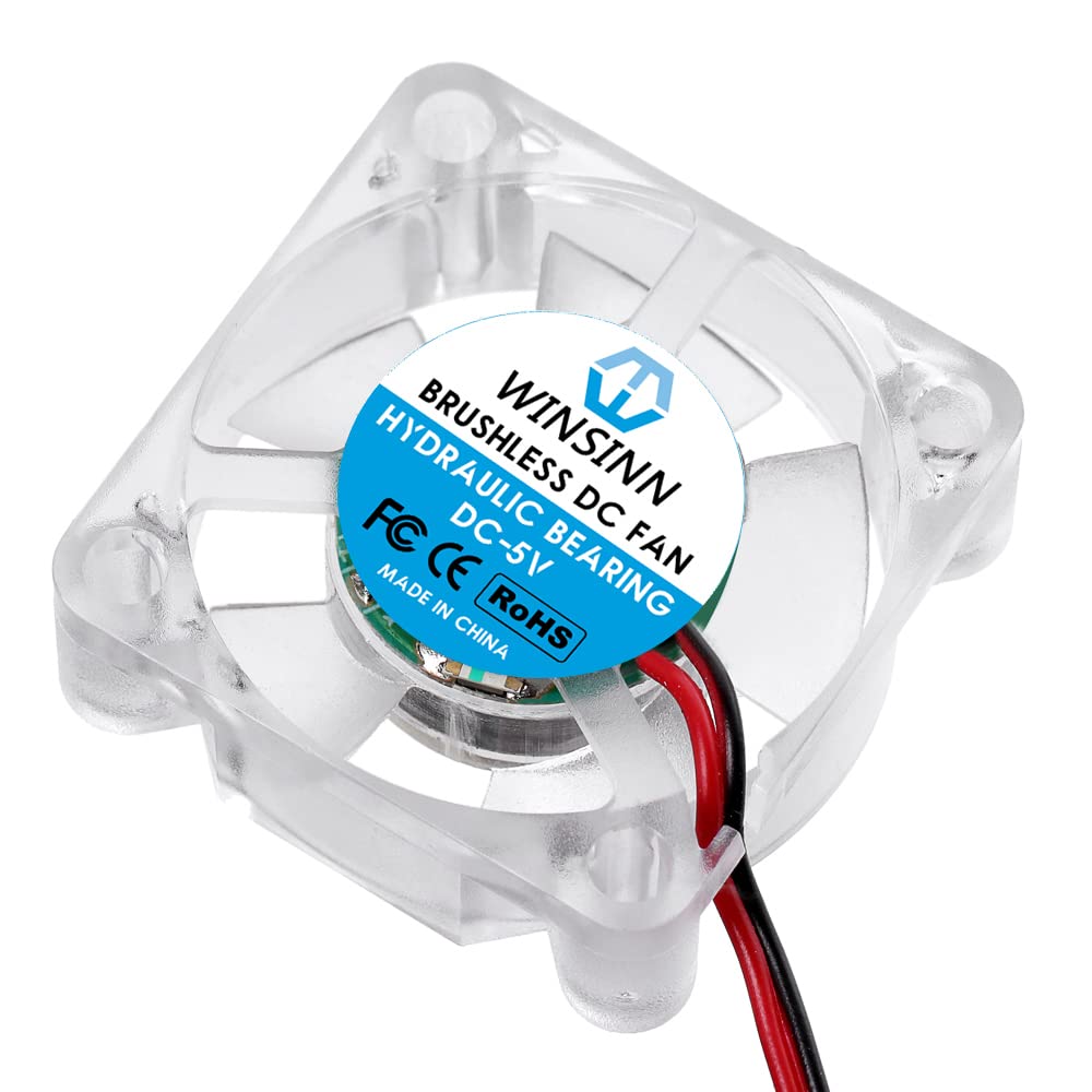 WINSINN 30mm RGB USB Fan Pack of 4 Colorful 3D Printer Micro Fans Brushless Cooling 5V Hydraulic Bearing 3010 - View 4 of 6