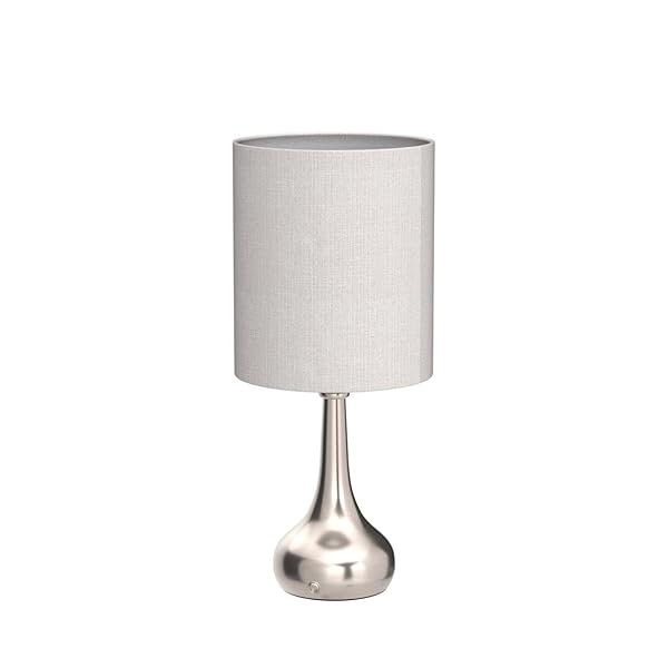 Boncoo Boncoo Touch Control Table Lamp 3 Way Dimmable Night Light with White Lampshade Silver Base Small Bedside Lamp for Bedroom Office Dorm - View 5 of 9