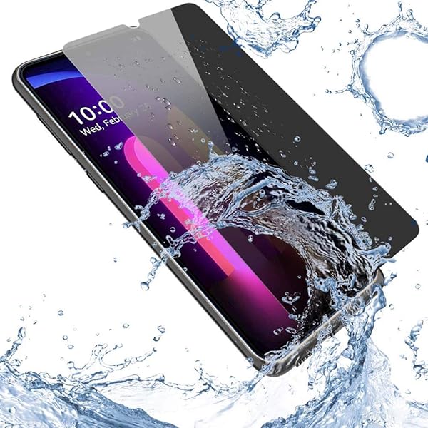 UPONEW UPONEW LG V60 Privacy Screen Protector 2 Pack Bubble Free Anti-Spy Anti-Scratch Film for LG V60 Thinq 5G 2020 6.8 Inch - View 4 of 5