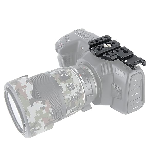 NICEYRIG Buy NICEYRIG Top Plate for BMPCC 4K/6K - Blackmagic Pocket Cinema Camera Mounting with NATO Rail & Cold Shoe - View 4 of 10