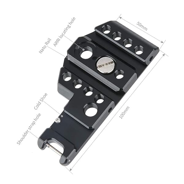 NICEYRIG Buy NICEYRIG Top Plate for BMPCC 4K/6K - Blackmagic Pocket Cinema Camera Mounting with NATO Rail & Cold Shoe - View 6 of 10
