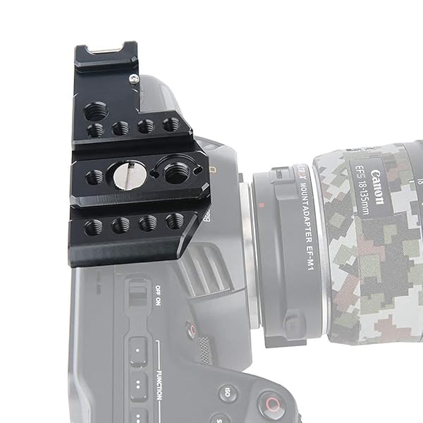 NICEYRIG Buy NICEYRIG Top Plate for BMPCC 4K/6K - Blackmagic Pocket Cinema Camera Mounting with NATO Rail & Cold Shoe - View 8 of 10