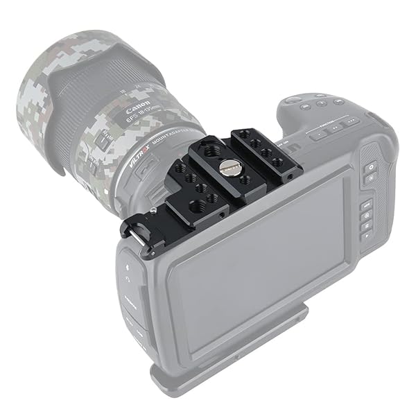 NICEYRIG Buy NICEYRIG Top Plate for BMPCC 4K/6K - Blackmagic Pocket Cinema Camera Mounting with NATO Rail & Cold Shoe - View 2 of 10