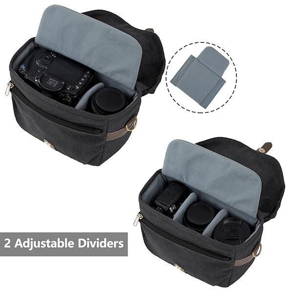 BAGSMART Buy BAGSMART SLR DSLR Camera Bag - Compact Crossbody Case with Rain Cover for Men & Women - View 3 of 8