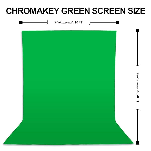 EMART EMART 10x20 FT Green Screen Backdrop for Streaming & Photography - Includes Clips for Easy Setup - View 3 of 8