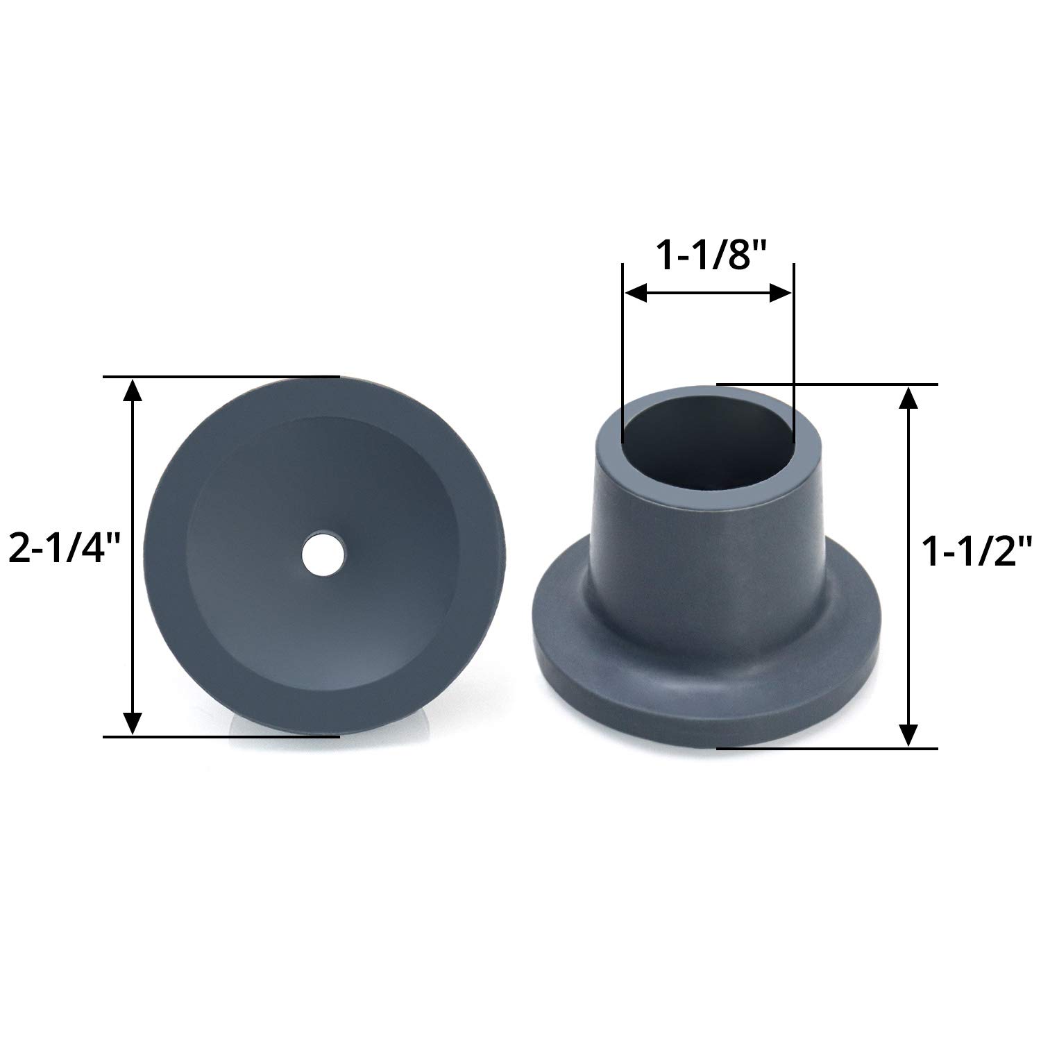 QWORK Replacement Feet for Shower Chair Bath Seat 4 Pack Non Slip Rubber Tips for Shower Bench and Tub Transfer Benches - View 5 of 5