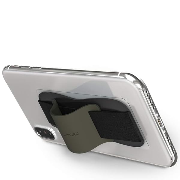 Sinjimoru Sinjimoru Phone Grip with Silicone Band - Comfortable One-Hand Holder & Kickstand for iPhone, Android, Tablets & eReaders - View 4 of 9