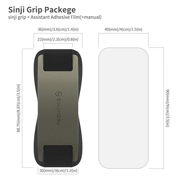 Sinjimoru Sinjimoru Phone Grip with Silicone Band - Comfortable One-Hand Holder & Kickstand for iPhone, Android, Tablets & eReaders - View 9 of 9
