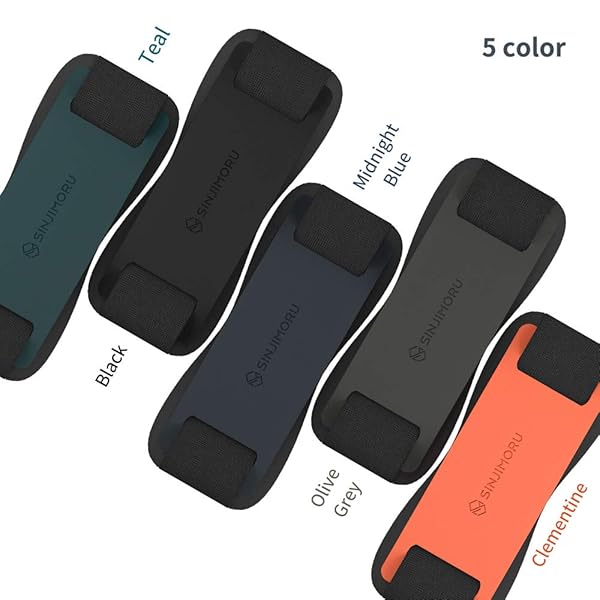Sinjimoru Sinjimoru Phone Grip with Silicone Band Â– Comfortable One-Hand Holder & Kickstand for Smartphones, Tablets, and eReaders for iPhone, Android, and Kindle Sinji Grip Silicone Teal - View 4 of 8