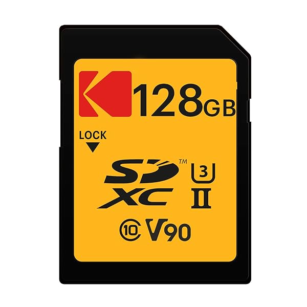 KODAK Buy Kodak 128GB UHS-II U3 V90 Ultra Pro SDXC Card - 3000MB/s Read & 270MB/s Write Speed for Fast Storage - View 2 of 6