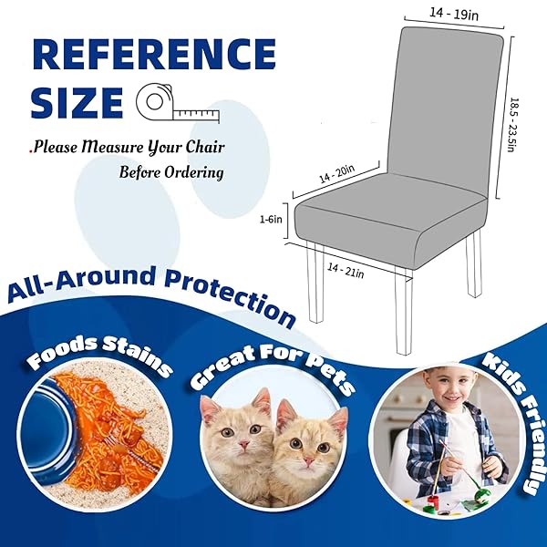 YEMYHOM YEMYHOM 2 Packs Checkered Dining Chair Slipcover Stretch Covers for Dining Room Restaurant Kitchen Party Dark Coffee - View 6 of 7