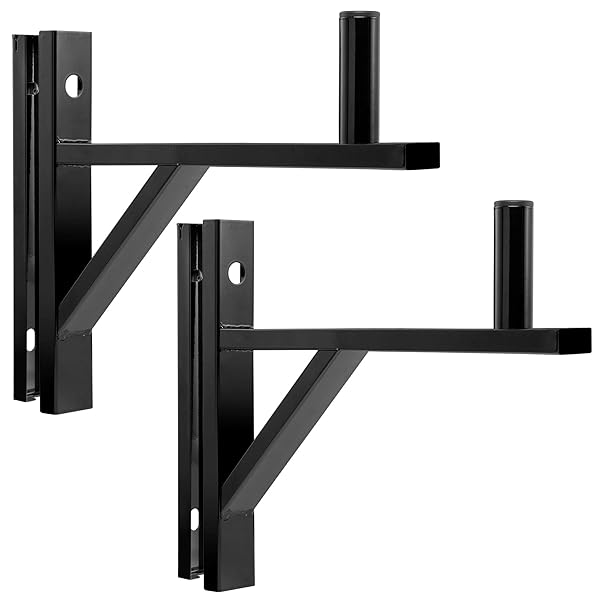 LyxPro Wall Mount Speaker Bracket Set - Heavy Duty Metal PA Speaker Holder, 90 lbs Capacity, Interchangeable Posts - LYXWSB15B