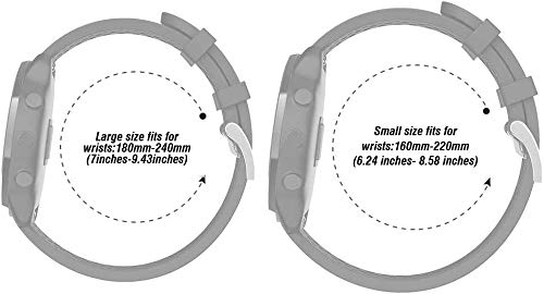 NotoCity NotoCity Soft Silicone Replacement Strap for Garmin Venu Venu 2 Plus Venu Sq Vivoactive 3 5 Forerunner 245 645 White S 20mm - View 7 of 7