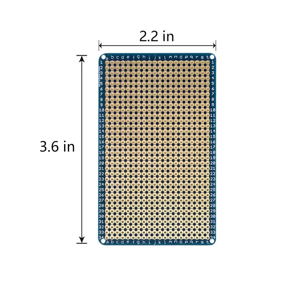 Treedix Treedix 4 pcs Solderable BreadBoard Universal PCB Prototype Shield Double Sided Gold Plated Holes for Arduino Raspberry Pi Prototyping - View 2 of 6