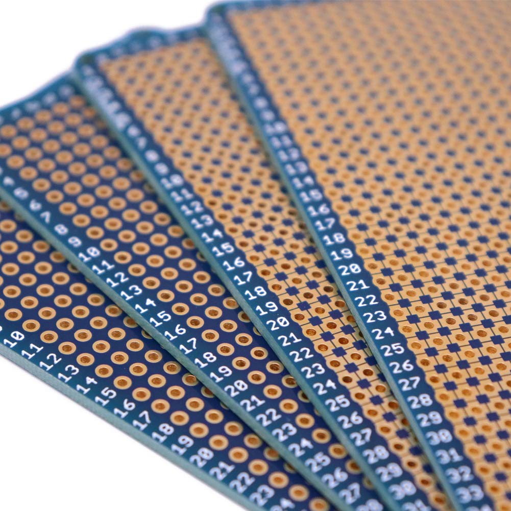 Treedix Treedix 4 pcs Solderable BreadBoard Universal PCB Prototype Shield Double Sided Gold Plated Holes for Arduino Raspberry Pi Prototyping - View 4 of 6