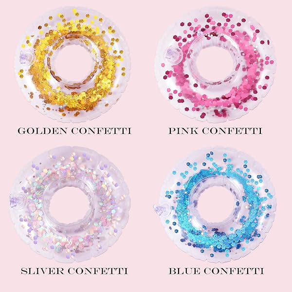 Sumind Sumind 12 Pieces Inflatable Drink Holder with Mini Air Pump for Pool Party Favors and Decoration Floating Coasters for Water Fun - View 3 of 8