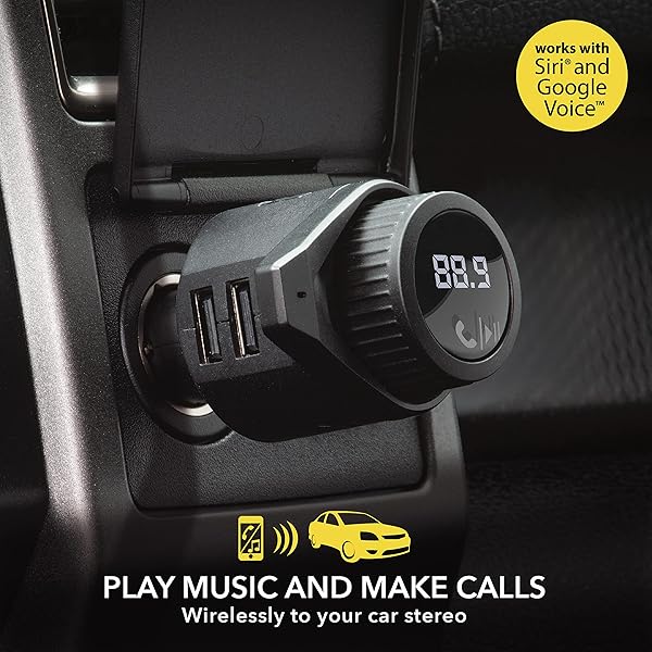 Scosche Scosche BTFM5 Bluetooth Car Kit: FM Transmitter & Dual USB Charging for Hands-Free Driving - View 5 of 7