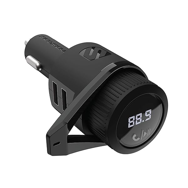 Scosche Scosche BTFM5 Bluetooth Car Kit: FM Transmitter & Dual USB Charging for Hands-Free Driving