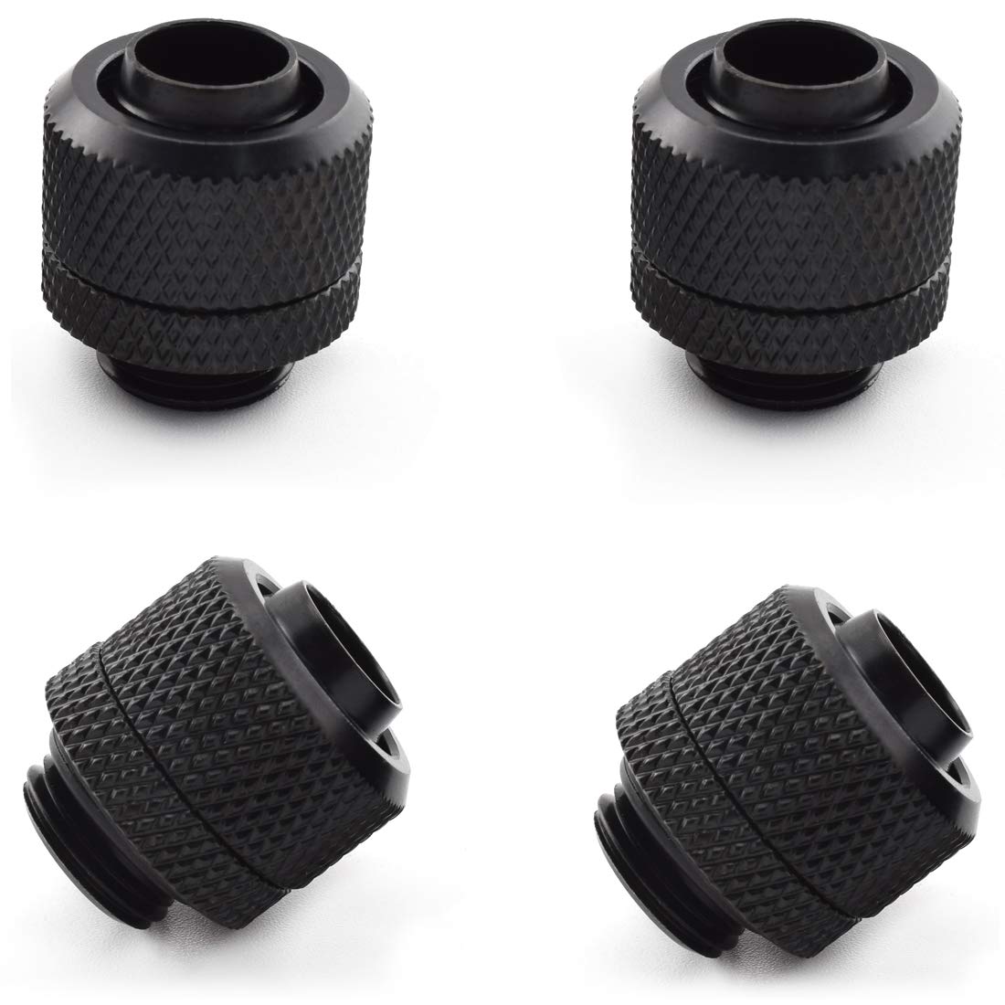 SDTC Tech SDTC Tech 4-Pack G1/4 to 3/8 ID Quick Tighten Compression Fitting for PC Water Cooling Soft Tubing Connectors