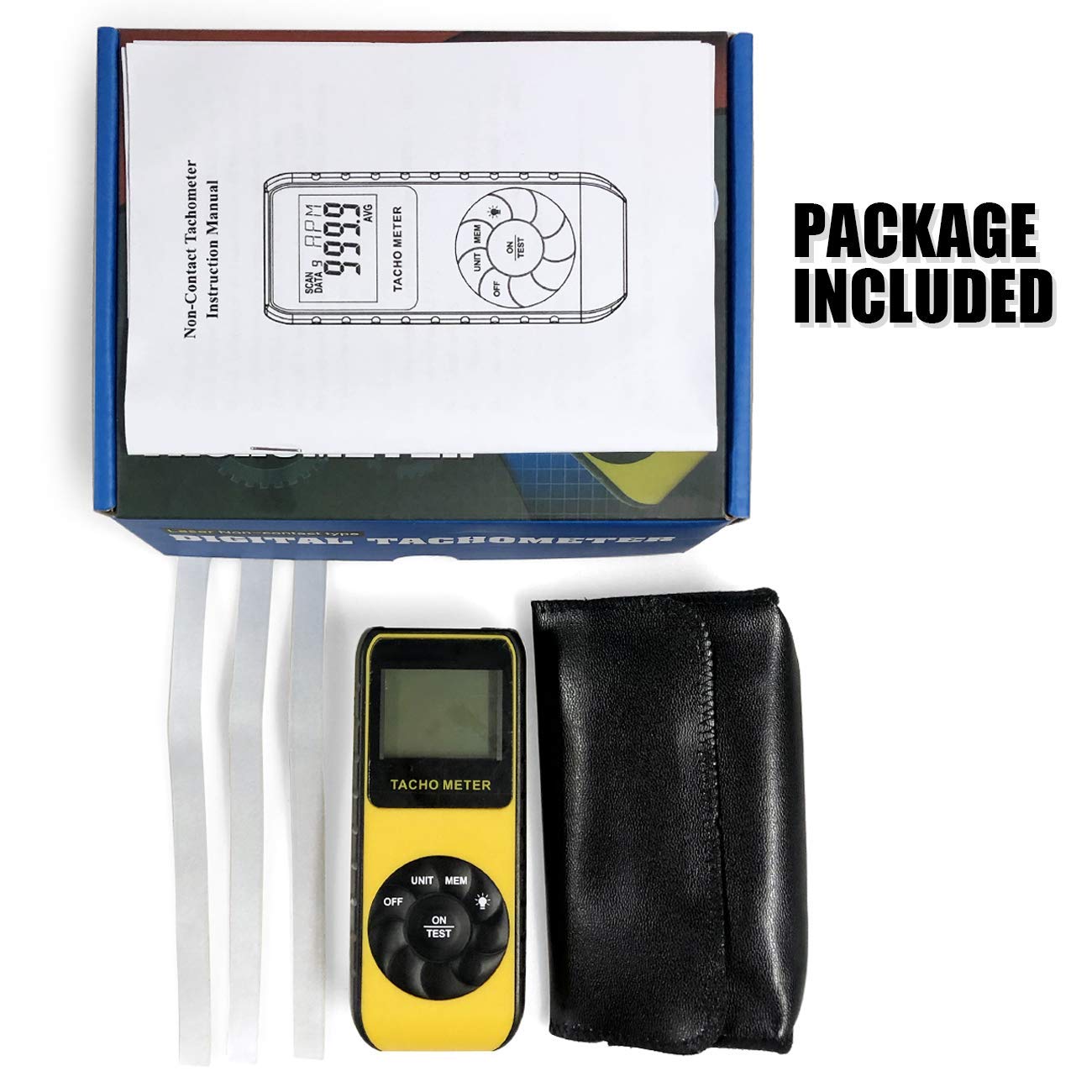 AIOMEST Photo Tachometer Non-Contact Speed Meter 7.0-99999 RPM AIOMEST Laser Automotive Tach Gauge Tester for Car Truck Motorcycle Engine - View 7 of 7