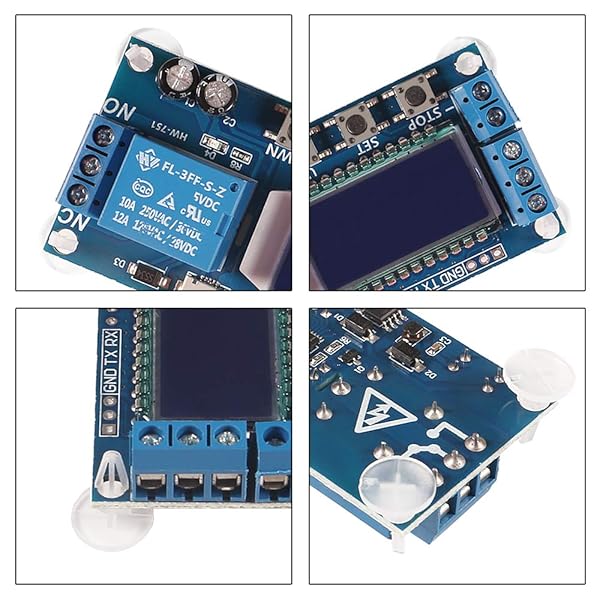 ACEIRMC ACEIRMC Time Delay Relay Module DC 5V 12V 24V with LCD Display and Micro USB Power Supply for Delay-off Cycle Timer 2pcs - View 4 of 7