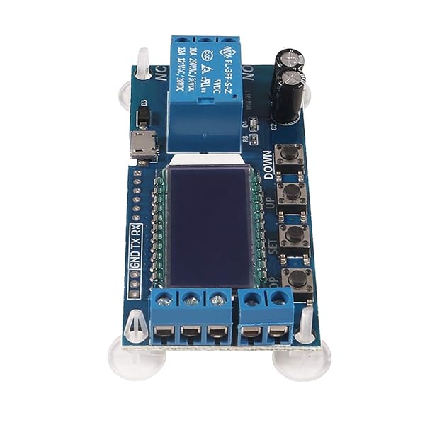 ACEIRMC ACEIRMC Time Delay Relay Module DC 5V 12V 24V with LCD Display and Micro USB Power Supply for Delay-off Cycle Timer 2pcs - View 6 of 7