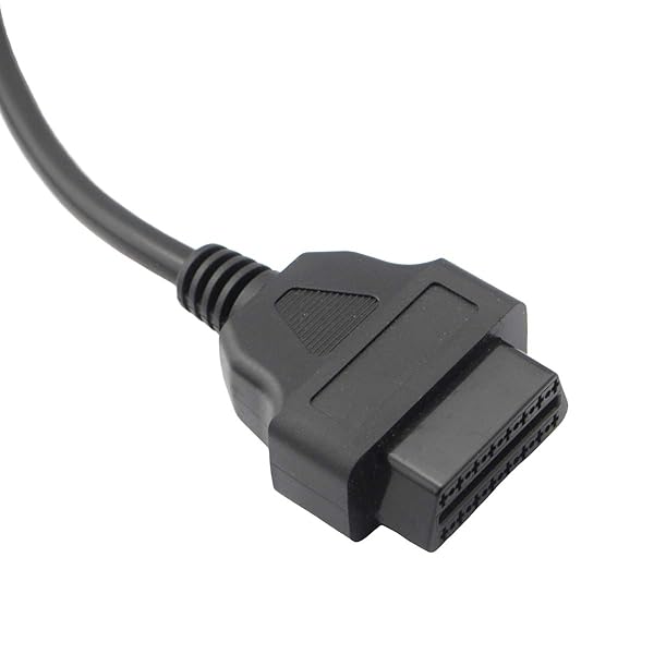 iKKEGOL iKKEGOL Right Angle OBD2 Splitter Cable 16 Pin J1962 Male to 2 Female Connector with Underdash Mount Bracket 50cm - View 6 of 10