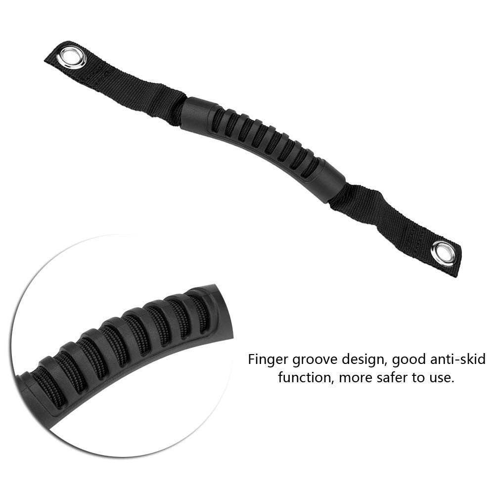 Aramox ARAMOX 2Pcs Car Rear Seat Back Grab Handle Set for 1995-2017 - Black Headrest Accessories - View 3 of 9