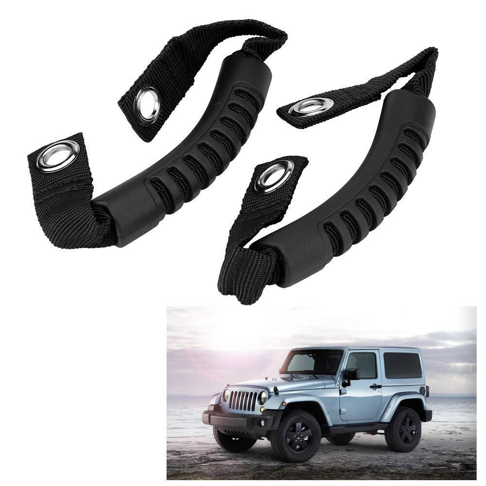 Aramox ARAMOX 2Pcs Car Rear Seat Back Grab Handle Set for 1995-2017 - Black Headrest Accessories - View 9 of 9