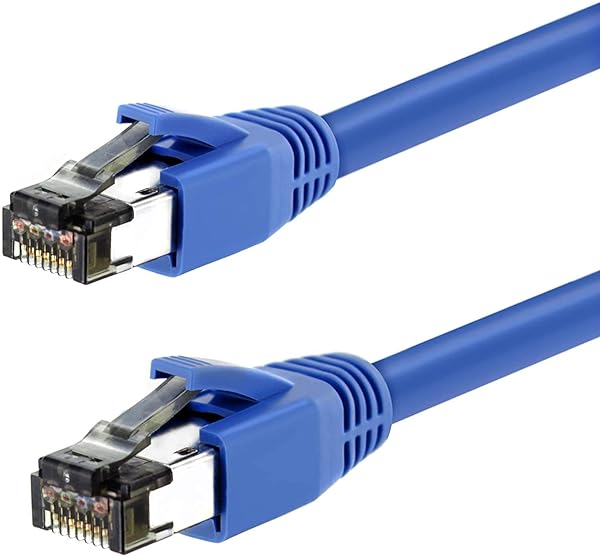 Nippon Labs Nippon Labs Cat8 RJ45 7FT Ethernet Patch Internet Network LAN Cable, Indoor/Outdoor, 24AWG Shielded Latest 40Gbps 2000Mhz, Weatherproof S/FTP for Router, PS4, PS5, Xbox, PoE, Switch, Modem (Blue) - View 5 of 5