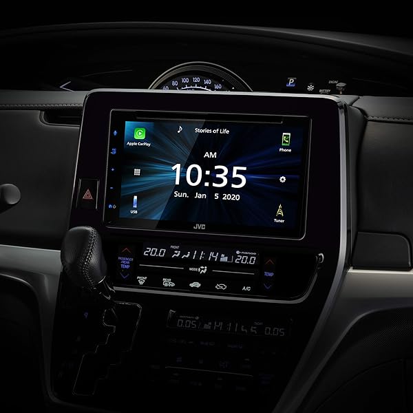 JVC "JVC KW-V660BT: 6.8" Apple CarPlay & Android Auto Double DIN DVD Player with Bluetooth & 13-Band EQ" - View 5 of 8