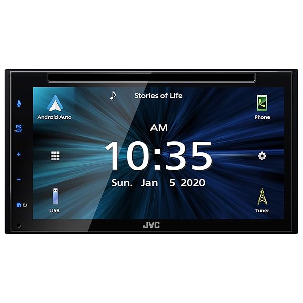 JVC "JVC KW-V660BT: 6.8" Apple CarPlay & Android Auto Double DIN DVD Player with Bluetooth & 13-Band EQ" - View 7 of 8