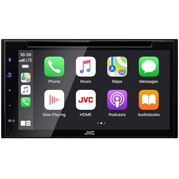 JVC "JVC KW-V660BT: 6.8" Apple CarPlay & Android Auto Double DIN DVD Player with Bluetooth & 13-Band EQ" - View 2 of 8