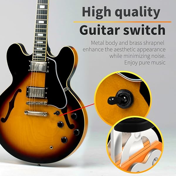 SAPHUE SAPHUE Guitar 3 Way Toggle Switch Short Black Top Knobs for Gibon Epiphone Les Paul Electric Guitar Parts Pickup Selector Kit - View 5 of 8