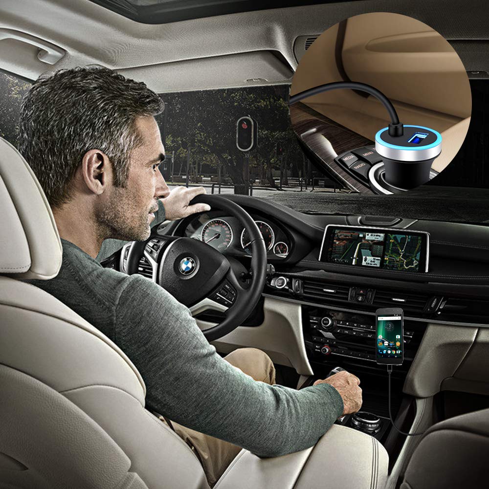 Sidpro USB C Car Charger 34A Fast Charging for Samsung Galaxy S25 Ultra S24 FE S23 S22 S21 S20 S10E Note 20 with 3ft Type C Cable - View 7 of 7