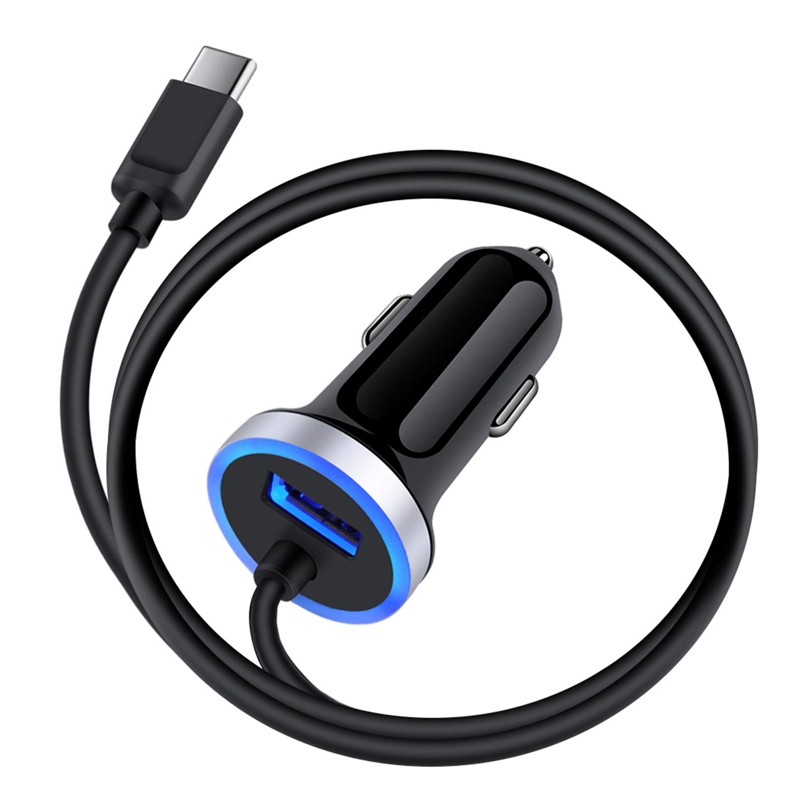 Sidpro USB C Car Charger 34A Fast Charging for Samsung Galaxy S25 Ultra S24 FE S23 S22 S21 S20 S10E Note 20 with 3ft Type C Cable